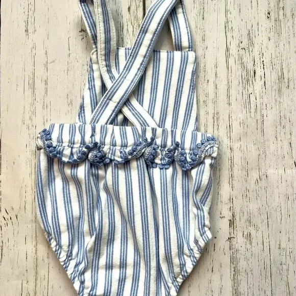 Carter’s bundle of baby girls’ 2 bodysuits & 1 sunsuit Size 6 months - Picture 6 of 12